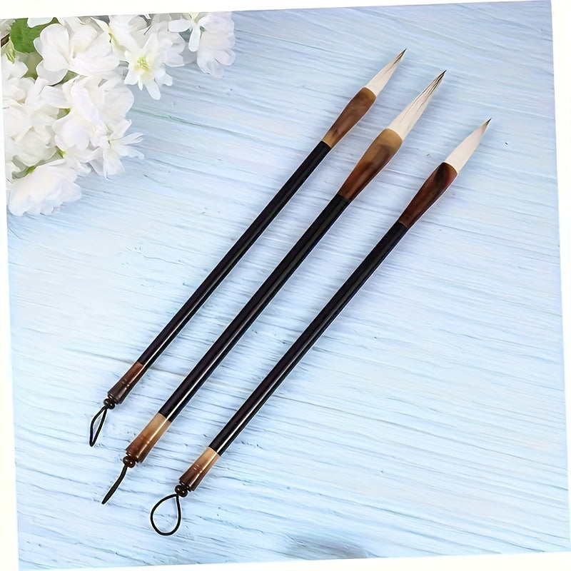 3pcs/1 Set High Quality Chinese Painting Brush School Special Brush Chinese Style Brush Art Supplies Student Painting Brush