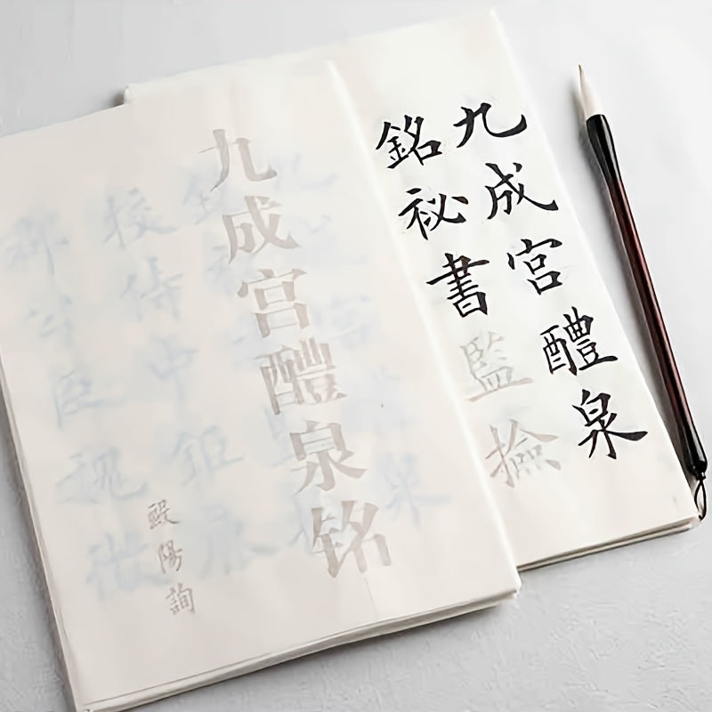 Beginner's Calligraphy Practice Set - Traditional Chinese Script, Regular Script & Cursive Script, Cao Xueqian's "The Thousand Characters Inscription" Copybook with Soft Brush Drawing Paper for Script Writing and Painting