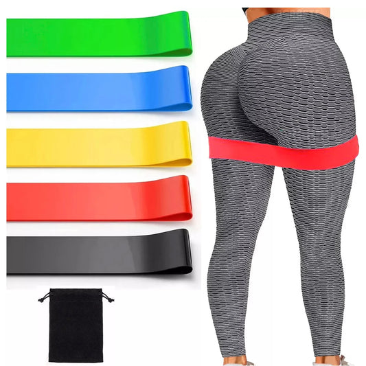 5 Bandas De Resistencia Ligas Ejercicio Yoga Gym Fitness Ejercicio