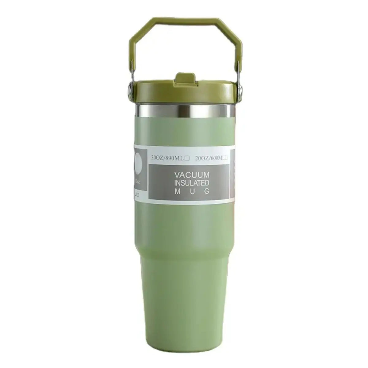 Termo de 30 oz con agarradera Vaso térmico de acero inoxidable de doble capa.
