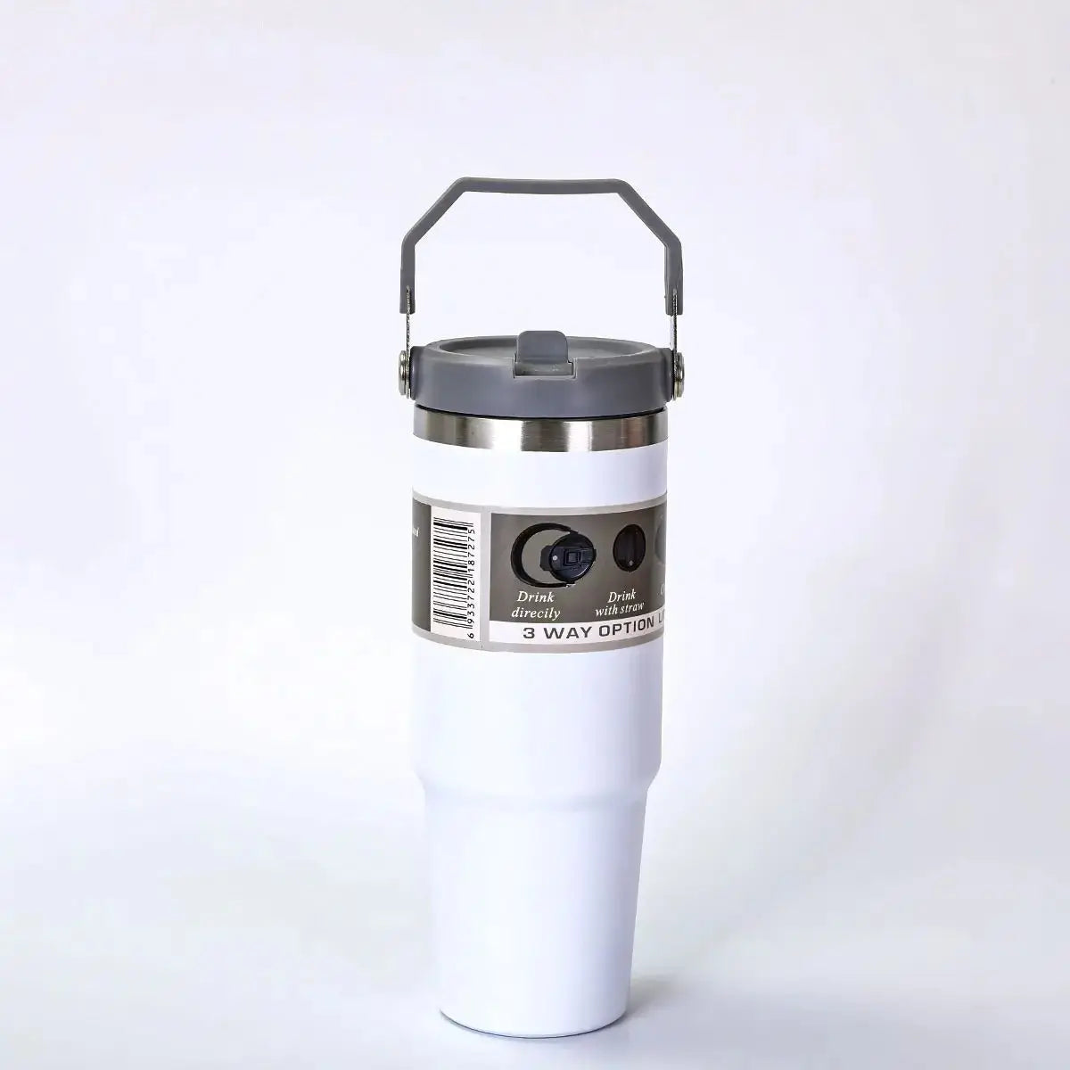 Termo de 30 oz con agarradera Vaso térmico de acero inoxidable de doble capa.