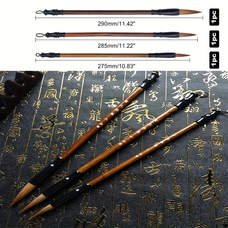 3pcs/1 Set High Quality Chinese Painting Brush School Special Brush Chinese Style Brush Art Supplies Student Painting Brush