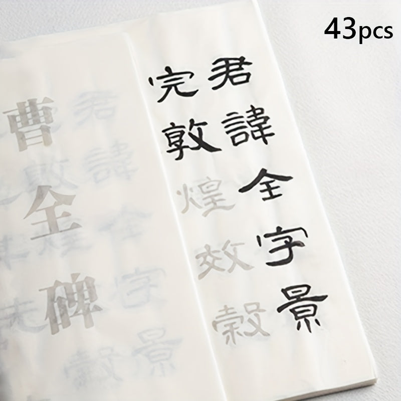 Beginner's Calligraphy Practice Set - Traditional Chinese Script, Regular Script & Cursive Script, Cao Xueqian's "The Thousand Characters Inscription" Copybook with Soft Brush Drawing Paper for Script Writing and Painting